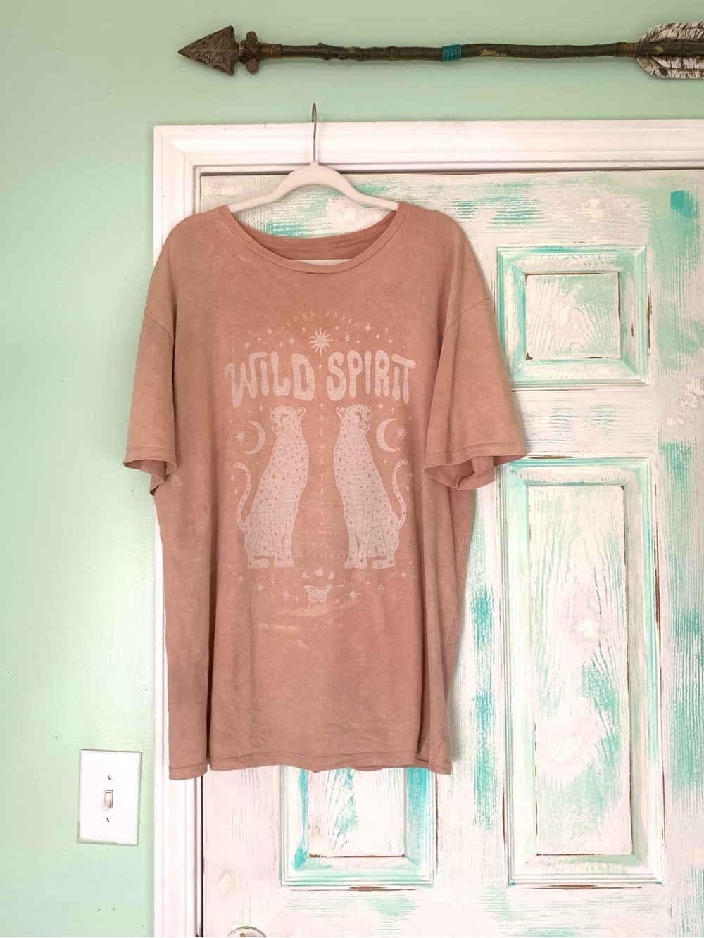 Lotus Fashion Terracotta Brown Wild Spirit Boho Graphic T-Shirt